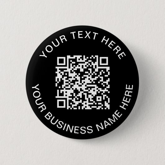 QR-code promotioneel zwart Ronde Button 5,7 Cm (Voorkant)