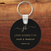 QR-code promotionele bedrijfsnaam Sleutelhanger (Voorkant)