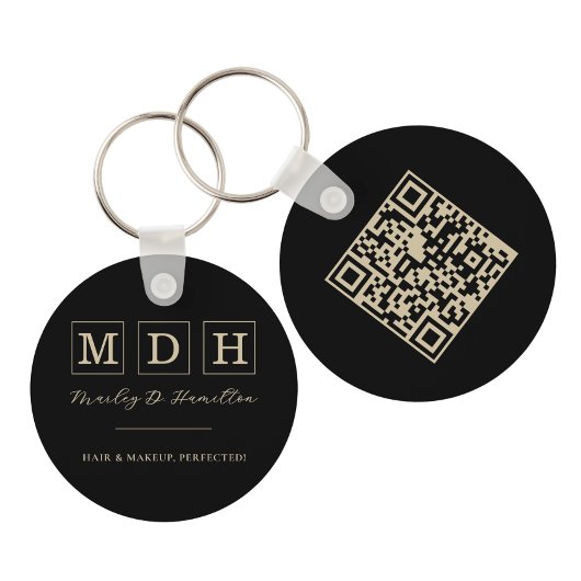QR-code promotionele bedrijfsnaam Sleutelhanger