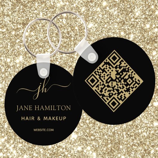 QR-code promotionele bedrijfsnaam Sleutelhanger