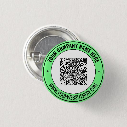 QR-code Promotionele Button Voorbeeld aangepaste t (Voorkant /achterkant)