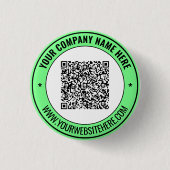 QR-code Promotionele Button Voorbeeld aangepaste t (Voorkant)