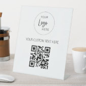 QR Code Promotionele Custom Business Logo Reclamebord Met Voetstuk (Insitu)
