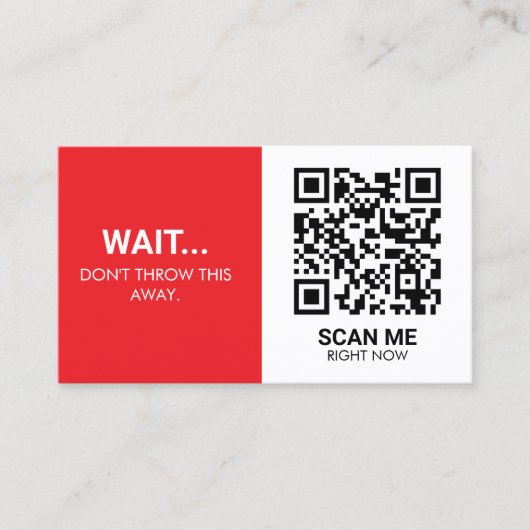 QR-code: promotionele toevoeging Visitekaartje (Voorkant)