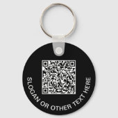 QR-code promotionele zwart Sleutelhanger (Achterkant)