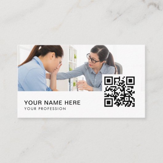 QR-code psycholoog Visitekaartje (Voorkant)