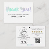 *~* QR code RAINBOW - DANK U LOGO AP8 Review Informatiekaartje (Voorkant / Achterkant)