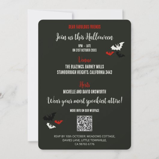 QR-code rammelt sommige Botten! Halloween Kaart (Achterkant)