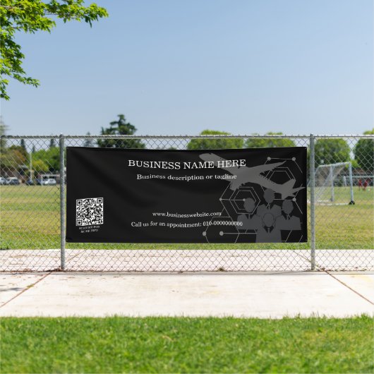 QR Code Rechthoek Bedrijfswinkel Indoor Outdoor Ba Spandoek (Insitu)