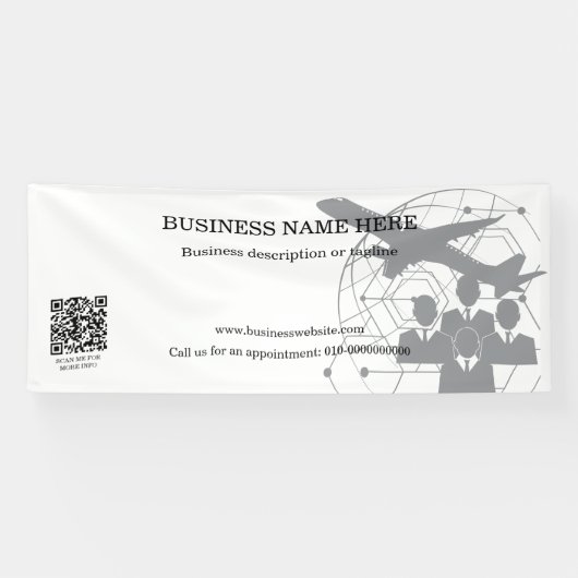 QR Code Rectangle Zakelijke Winkel Binnen Buiten Spandoek (Horizontaal)