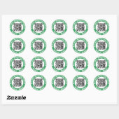 QR-code Recycling Project Hergebruik & Vernieuwing Ronde Sticker (Vel)