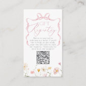 QR-code register Whimsical Boog wilde bloemen Informatiekaartje (Voorkant)