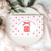 QR Code Registry Valentines Day Hearts Informatiekaartje