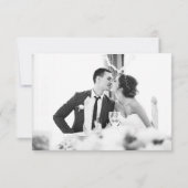 QR-code responskaart | Foto zwart-wit RSVP  Kaartje (Achterkant)