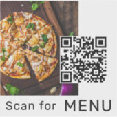 QR-code Restaurant scannen naar menufoto Sticker (Voorkant)