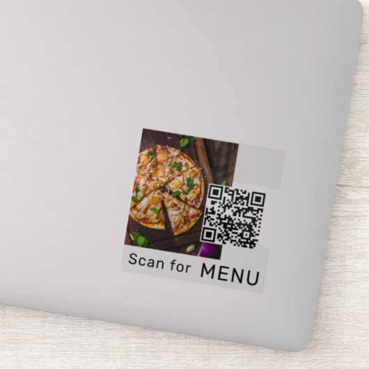 QR-code Restaurant scannen naar menufoto Sticker (Detail)