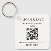 QR Code Restaurant Sleutelhanger Scan & Bewaar (Voorkant)