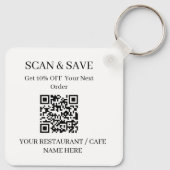 QR Code Restaurant Sleutelhanger Scan & Bewaar (Achterkant)