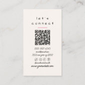 QR Code Retro Kleurrijke Geruit Quirky Girly Fun Visitekaartje (Achterkant)