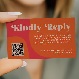 QR-code retro trouwbudget online RSVP Informatiekaartje