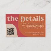 QR-code retro trouwdetails RSVP website Informatiekaartje (Voorkant)