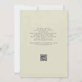 QR code retro vet salie groen 2 FOTO rsvp bruiloft Kaart (Achterkant)