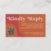 QR Code retro wedding budget online RSVP Informatiekaartje (Voorkant)