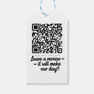 QR Code Review Cadeaubonnetje Cadeaulabel