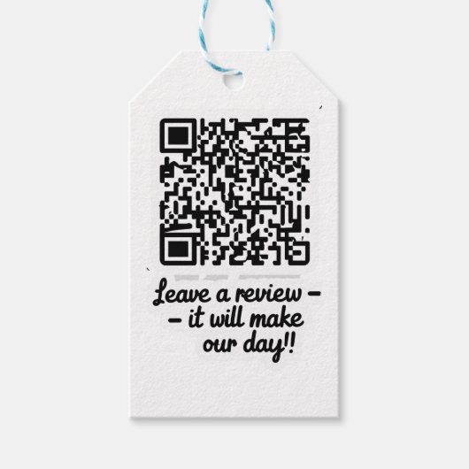 QR Code Review Cadeaubonnetje Cadeaulabel (Voorkant)