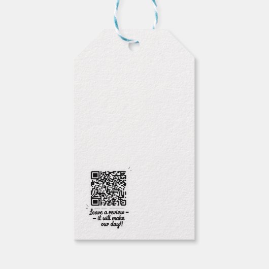 QR-code review cadeaukaart Cadeaulabel (Achterkant)