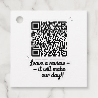 QR Code Review Gift Label
