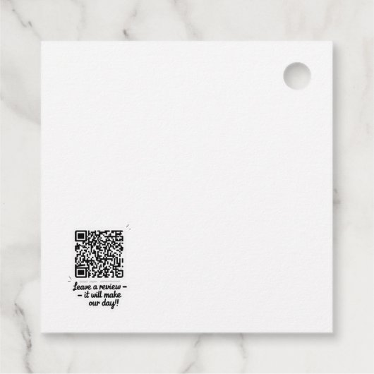 QR Code Review Gift Label (Achterkant)