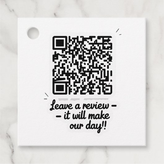 QR Code Review Gift Label (Voorkant)
