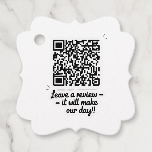 QR Code Review Gift Label (Voorkant)