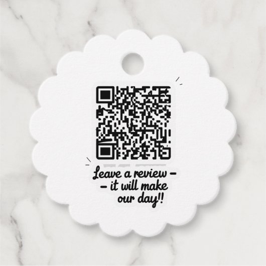QR Code Review Gift Label (Voorkant)