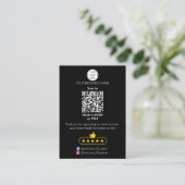 QR-code review van klein bedrijf GOOGLE en YELP Visitekaartje (Staand voorkant)