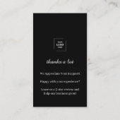 QR-code reviewlink Klantfeedbackstijl Visitekaartje (Achterkant)
