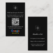 QR-code reviewlink Klantfeedbackstijl Visitekaartje (Voorkant / Achterkant)