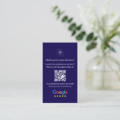 QR-code reviewlink Zakelijke feedbackstijl Visitekaartje (Staand voorkant)