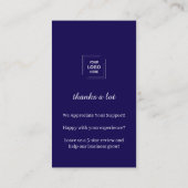 QR-code reviewlink Zakelijke feedbackstijl Visitekaartje (Achterkant)