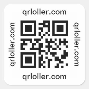 QR code Rick Roll aan telefoonaantal Vierkante Sticker