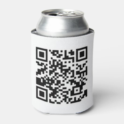 Qr-code RickRoll Gif Blikjeskoeler (Blikje Voorkant)