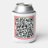 Qr-code RickRoll Gif Blikjeskoeler (Blikje Achterkant)