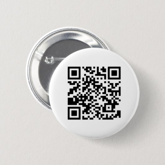 Qr-code RickRoll Gif Ronde Button 5,7 Cm (Voorkant /achterkant)