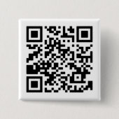 Qr-code RickRoll Gif Vierkante Button 5,1 Cm (Voorkant)