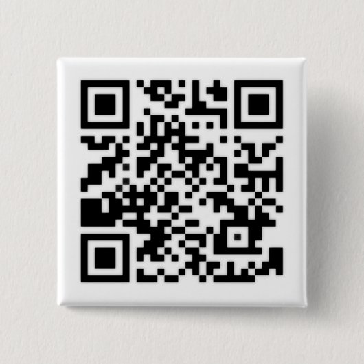 Qr-code RickRoll Gif Vierkante Button 5,1 Cm (Voorkant)