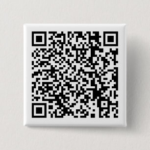 Qr-code RickRoll Gif Vierkante Button 5,1 Cm