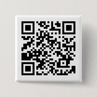 Qr-code RickRoll Gif Vierkante Button 5,1 Cm