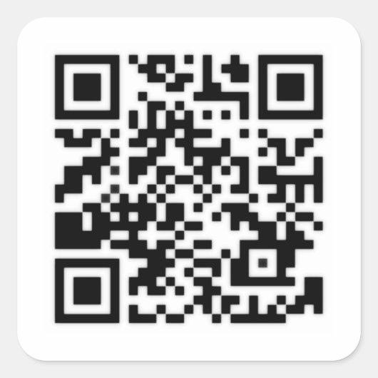 Qr-code RickRoll Gif Vierkante Sticker (Voorkant)