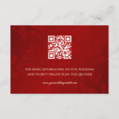 QR-code | Rode Kersenbloesem Chinese bruiloft Informatiekaartje (Achterkant)